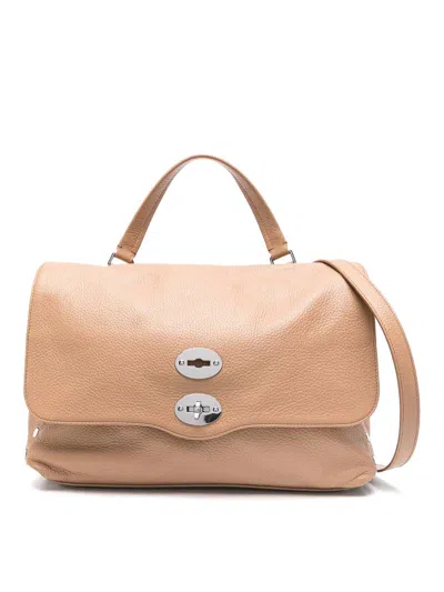 Zanellato Postina Daily Medium Leather Handbag In Brown