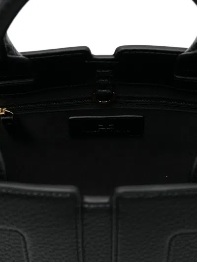 Elisabetta Franchi Medium Tote Bag With Logo In Black