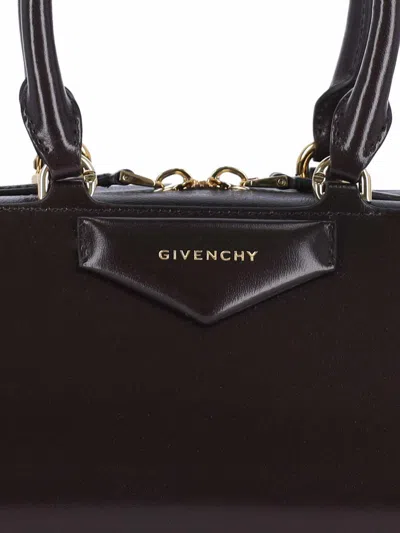 Givenchy Women Antigona East West Small Leather Shoulder Bag In Black