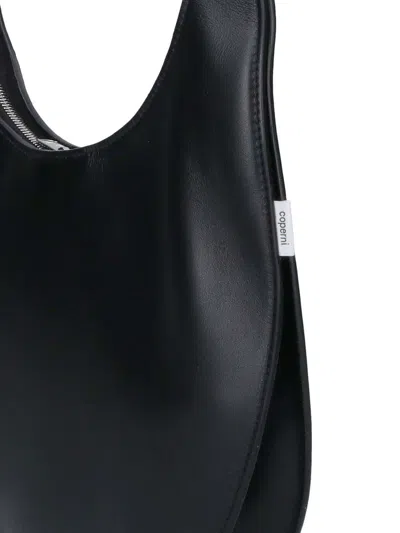 Coperni Medium Soft Swipe Leather Shoulder Bag In Black