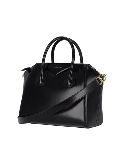 Givenchy Borsa A Mano Antigona Piccola In Pelle Cioccolato  Donna In Black
