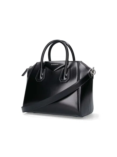 Givenchy Leather Handbag With Logo On The Front In Black