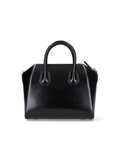 Givenchy Leather Handbag With Logo On The Front In Black
