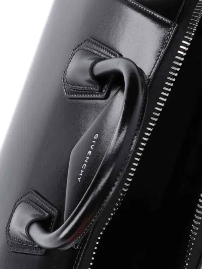 Givenchy Leather Handbag With Logo On The Front In Black