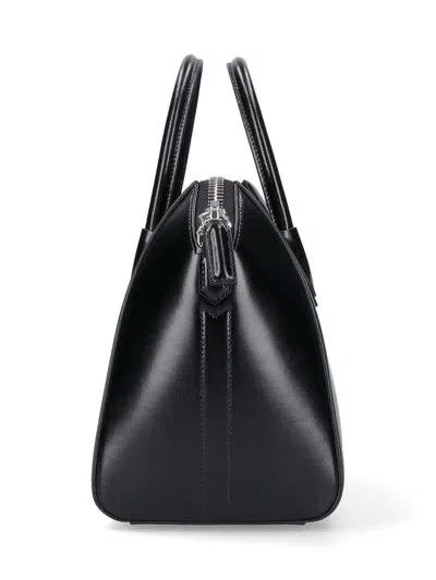 Givenchy Leather Handbag With Logo On The Front In Black