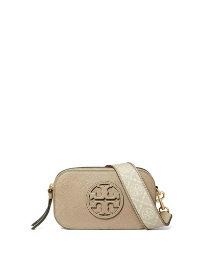 Tory Burch Mini Leather Camera Bag With Adjustable Strap In Pink