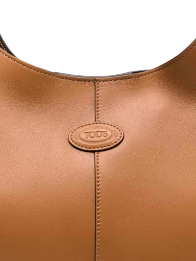 Tod's Tods Di Bag Hobo Logo Detailed Medium Shoulder Bag In Brown