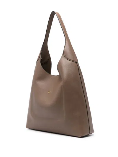 Coach Brooklyn 39 Leather Hobo Bag In Gray
