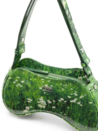 Diesel Women's Play Shoulder Bag In Green