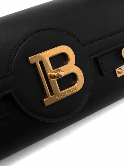 Balmain Pochette B-buzz 23 In Pelle Di Vitello In Black