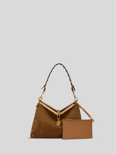 Etro Media Brown Sailing Bag In Brown