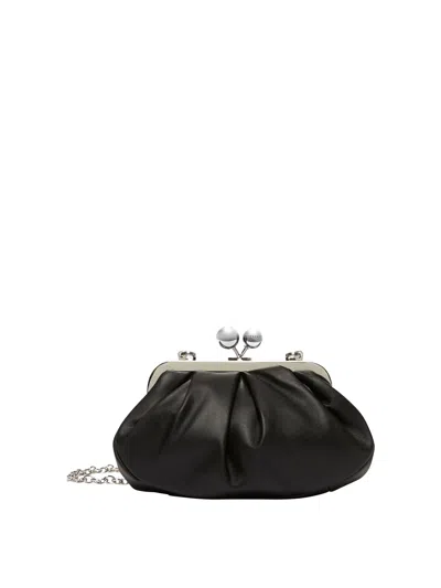 Weekend Max Mara Borsa A Tracolla Pasticcino In Montone Nera In Black
