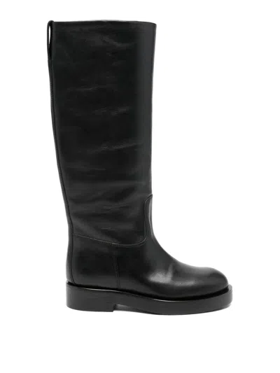 Paris Texas Black Napa Leather Boots In Black