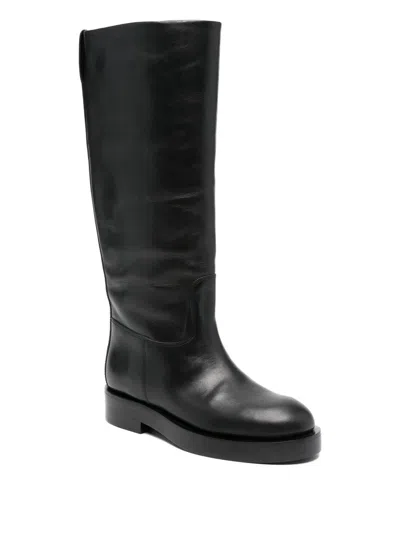 Paris Texas Black Napa Leather Boots In Black