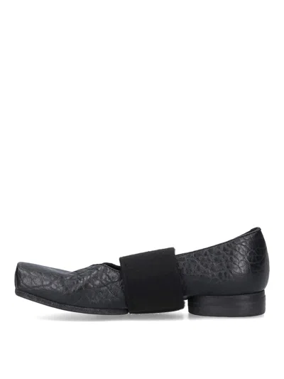 Uma Wang Leather Ballerina In Black