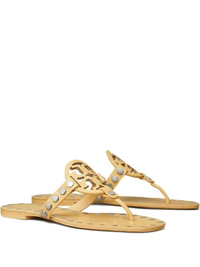 Tory Burch Studded "miller" Sandal In Neutral