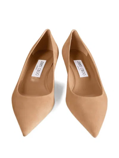 Jimmy Choo Décolleté Amelia In Suede Color Toffee In Neutral