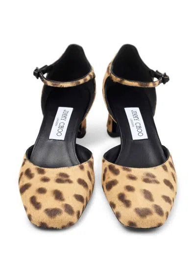 Jimmy Choo Pixie 45 Leopard Print Pumps In Brown