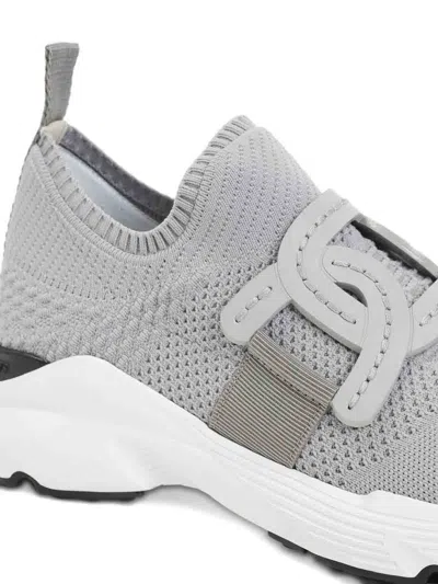 Tod's Breathable Grey Sneakers With Supportive Rubber Sole In Gray