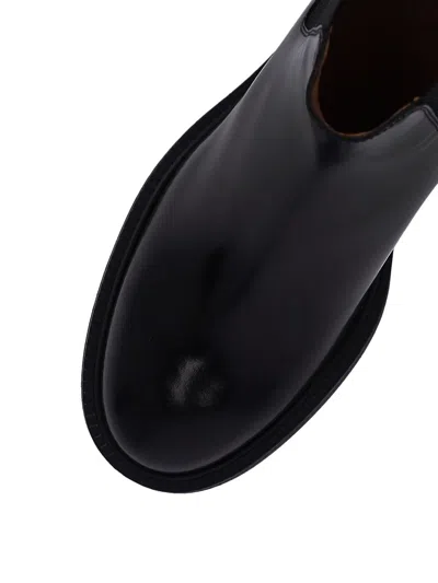 Tod's Stivaletti In Pelle Nera  Donna In Animal Print