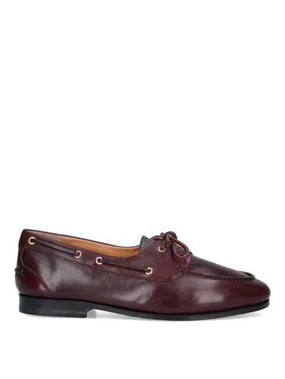 Bally Black Heel Derby Shoes In Brown
