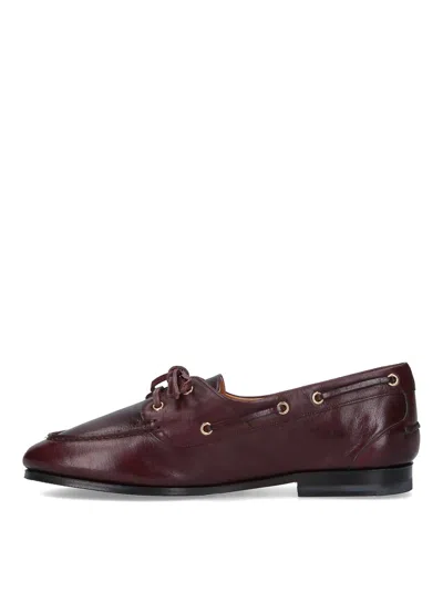 Bally Black Heel Derby Shoes In Brown