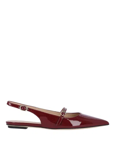 Stuart Weitzman Adjustable Strap Slingback Sandals In Red