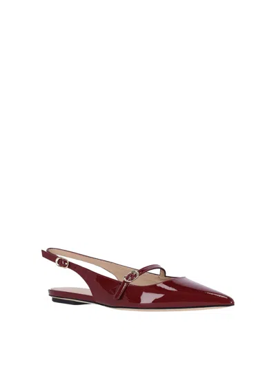 Stuart Weitzman Adjustable Strap Slingback Sandals In Red