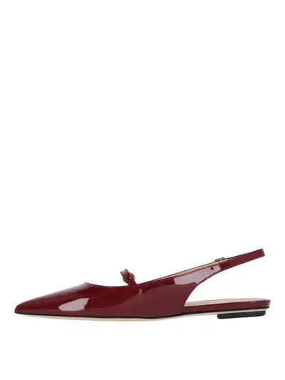 Stuart Weitzman Adjustable Strap Slingback Sandals In Red