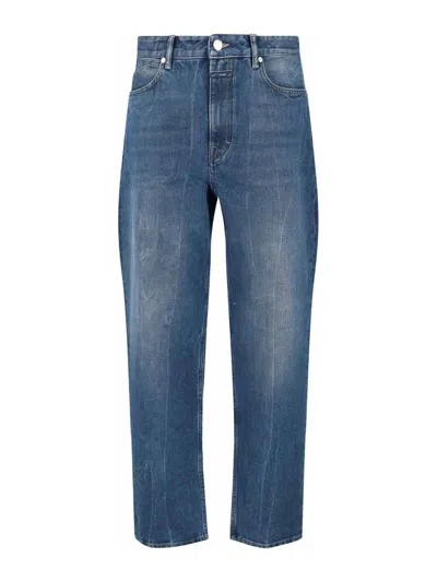Closed High-waisted Straight-leg Denim Jeans With Worn-in Finish In Multi