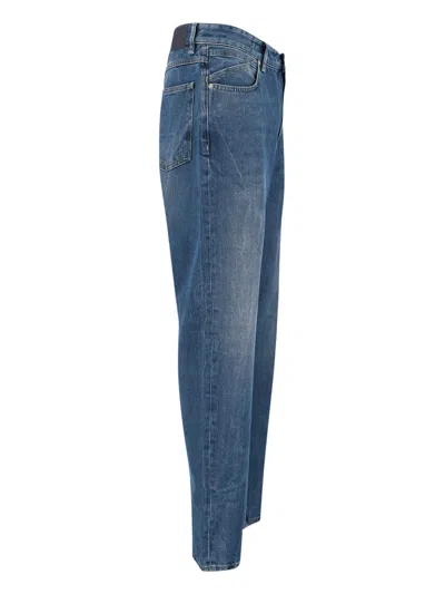 Closed High-waisted Straight-leg Denim Jeans With Worn-in Finish In Multi