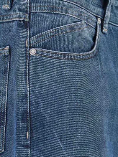 Closed High-waisted Straight-leg Denim Jeans With Worn-in Finish In Multi