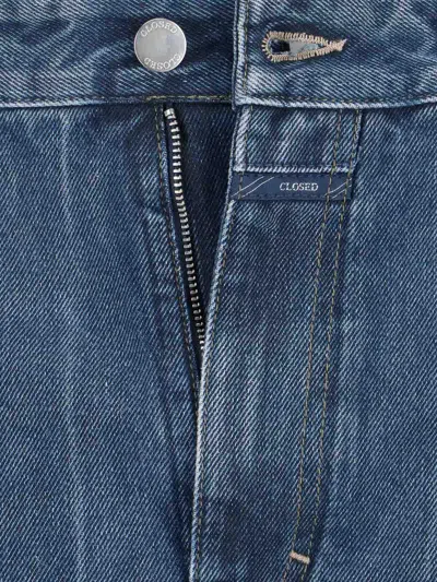 Closed High-waisted Straight-leg Denim Jeans With Worn-in Finish In Multi