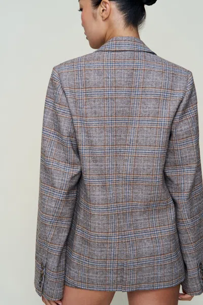 Danielle Guizio Ny The Perfect Oversized Tarten Blazer In Gray