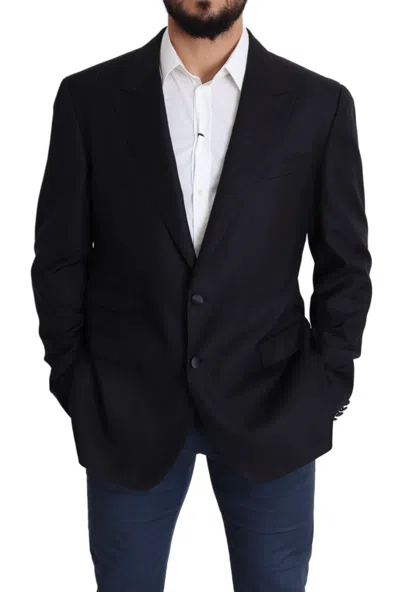 Dolce & Gabbana Black Wool Single Breasted Napoli Blazer In Black