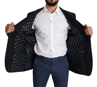 Dolce & Gabbana Black Wool Single Breasted Napoli Blazer In Black