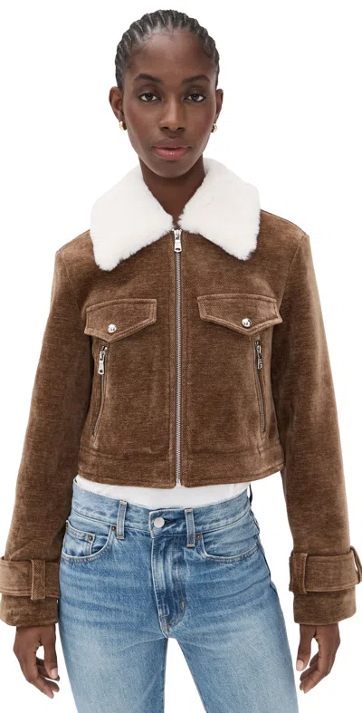 Avec Les Filles Corduroy Jacket In Brown