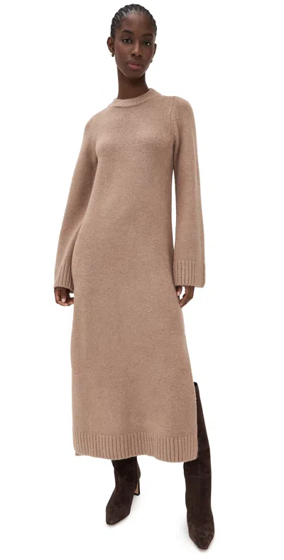 Show Me Your Mumu Lorraine Maxi Sweater Dress Maple Brown Knit In Gray