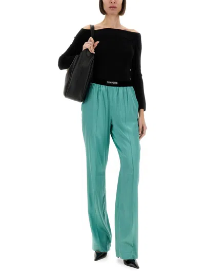 Tom Ford Pj Stretch Pants In Green