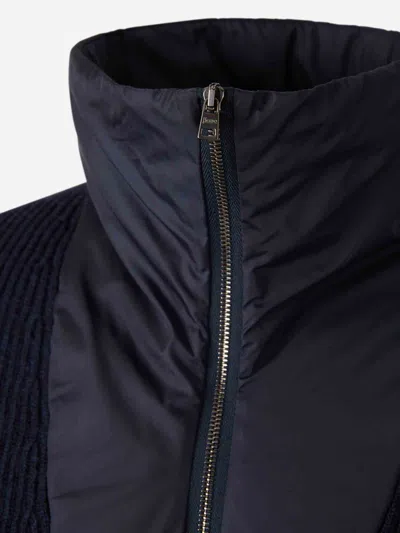 Herno Cotton Zip-up Sweatshirt In Blue