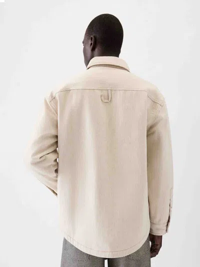 Jacquemus Button-down Shirt Curved Hemline Long Sleeves In Neutral