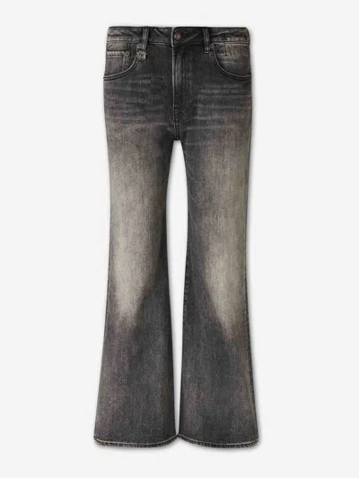 R13 Joan Kick Mid-rise Flared Jeans In Gray