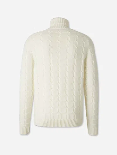 Zanone High Collar Sweater In White