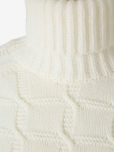 Zanone High Collar Sweater In White