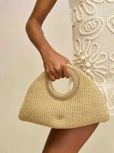 Cult Gaia Thais Woven Top-handle Bag In Brown