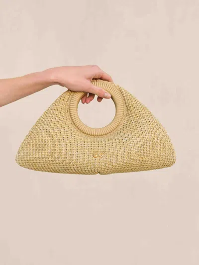 Cult Gaia Thais Woven Top-handle Bag In Brown