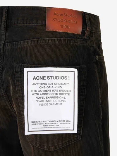 Acne Studios Wide Leg Corduroy Trousers In Brown