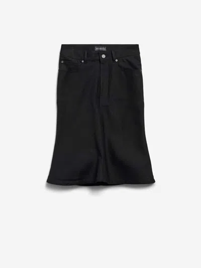 Balenciaga Flared Midi Skirt Featuring Five Pockets In Animal Print