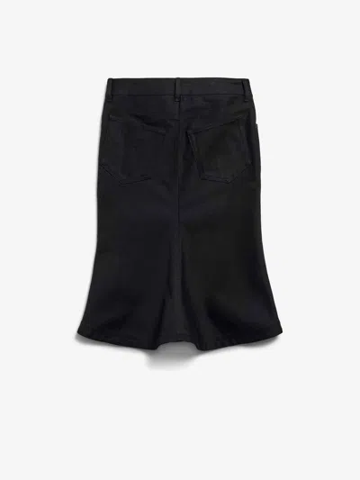 Balenciaga Flared Midi Skirt Featuring Five Pockets In Animal Print