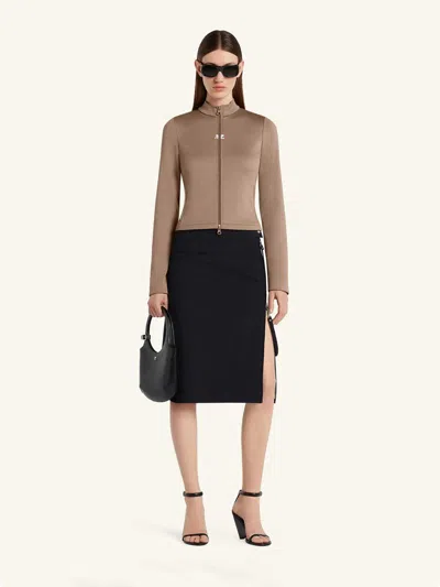 Courrèges "biker" Jacket In Animal Print